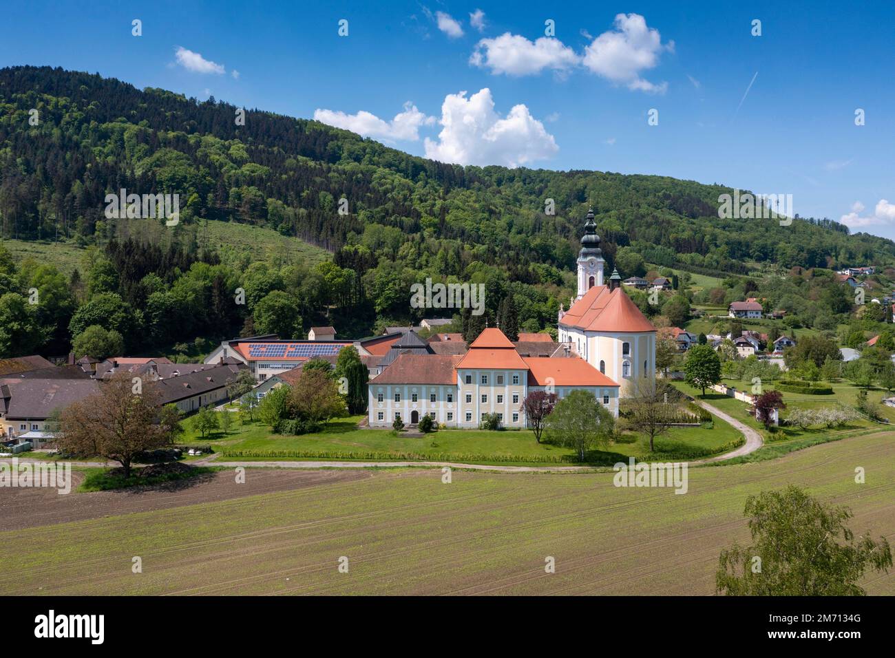 Abbaye d'Engelszell, Monastère trappiste, Engelhartszell, Innviertel, haute-Autriche, Autriche Banque D'Images