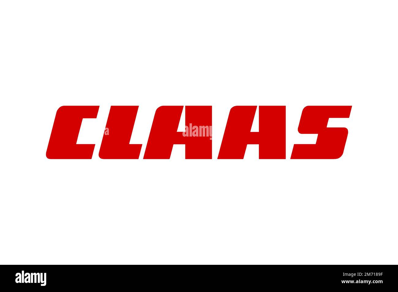 Claas, logo, fond blanc Banque D'Images