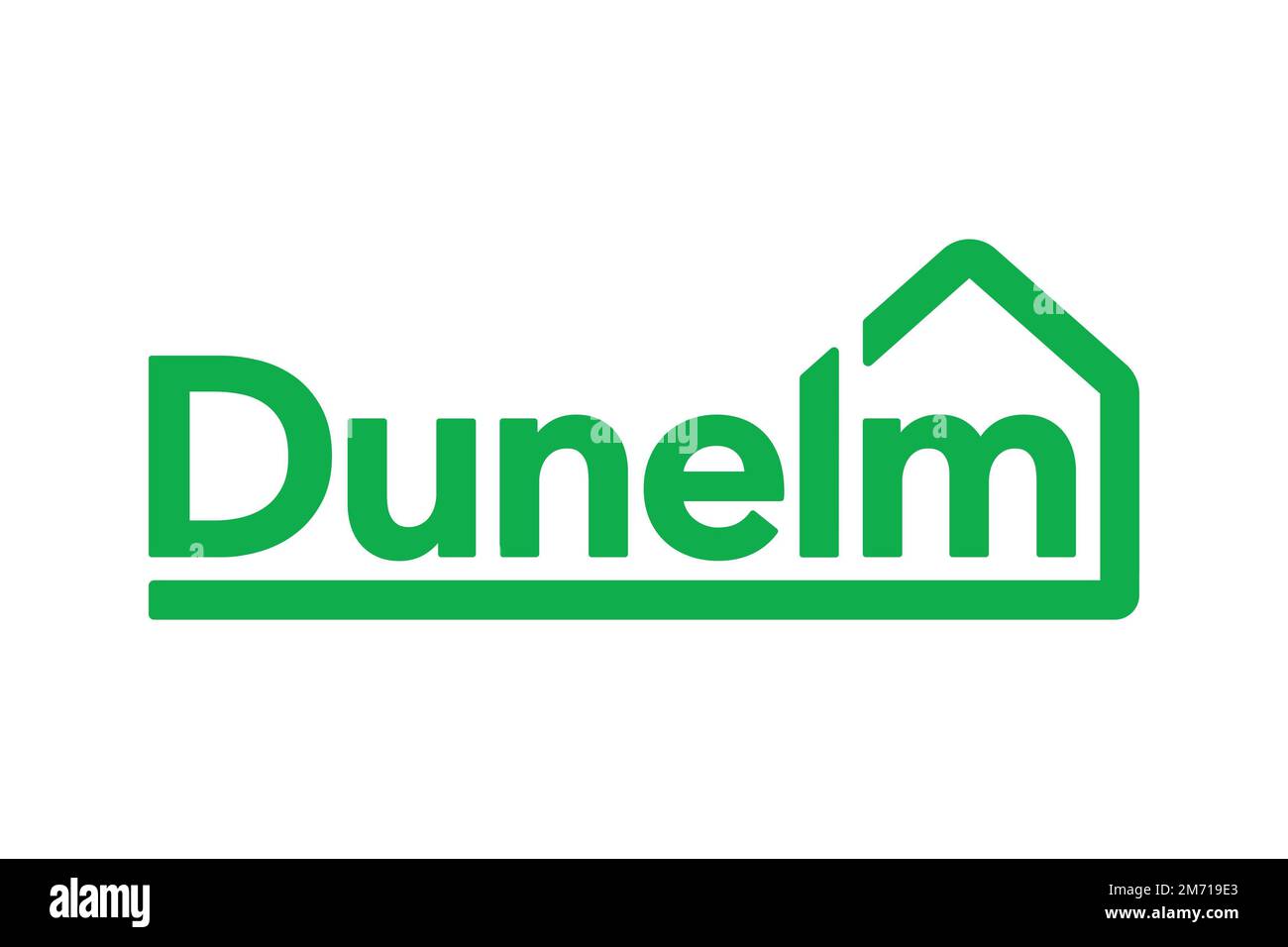 Dunelm Group, logo, fond blanc Banque D'Images