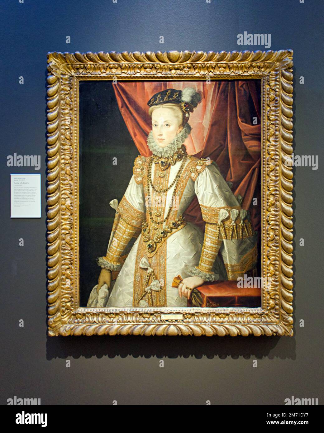 Alonso Sanchez Coello, Anne d'Autriche, 1567–73.m The Hunterian, Université de Glasgow. Banque D'Images