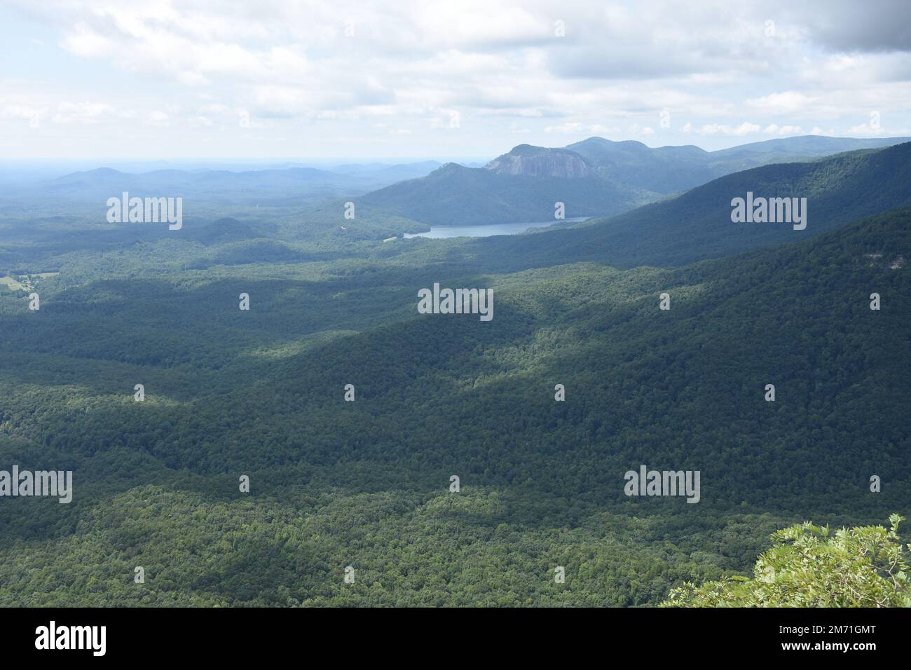 Vue sur le parc national de Caesars Head, en Caroline du Sud. Banque D'Images