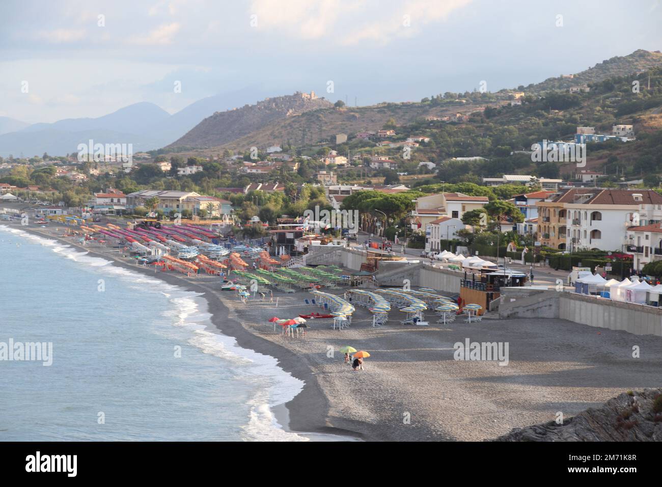 Vue sur la côte de la mer Tyrrhénienne Banque D'Images
