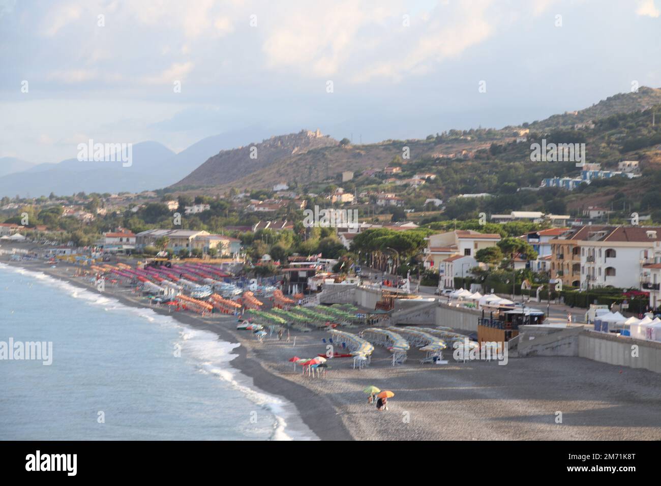 Vue sur la côte de la mer Tyrrhénienne Banque D'Images