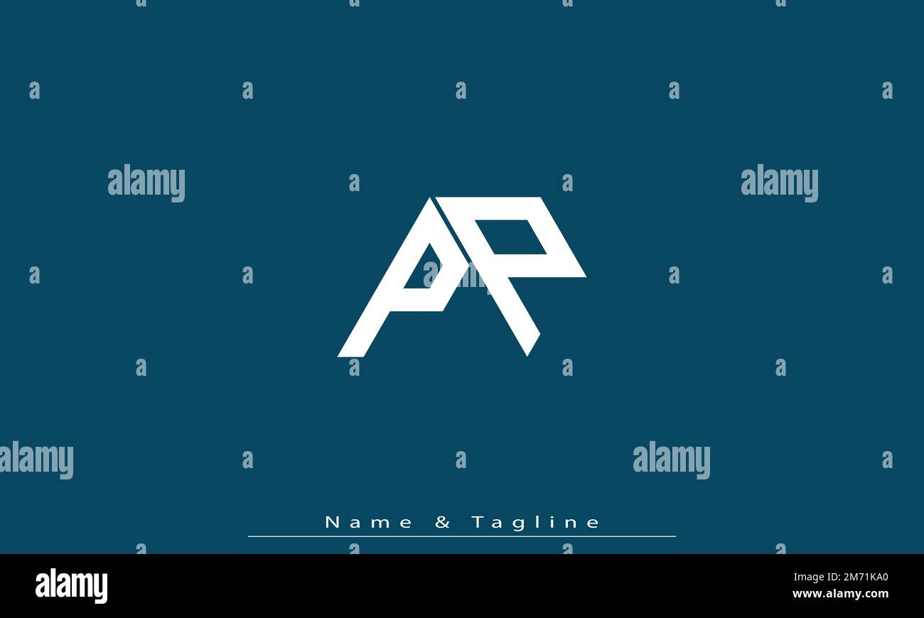Lettres de l'alphabet initiales Monogram logo PP Illustration de Vecteur