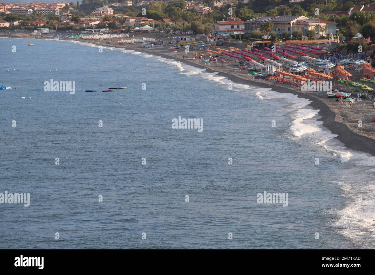 Vue sur la côte de la mer Tyrrhénienne Banque D'Images