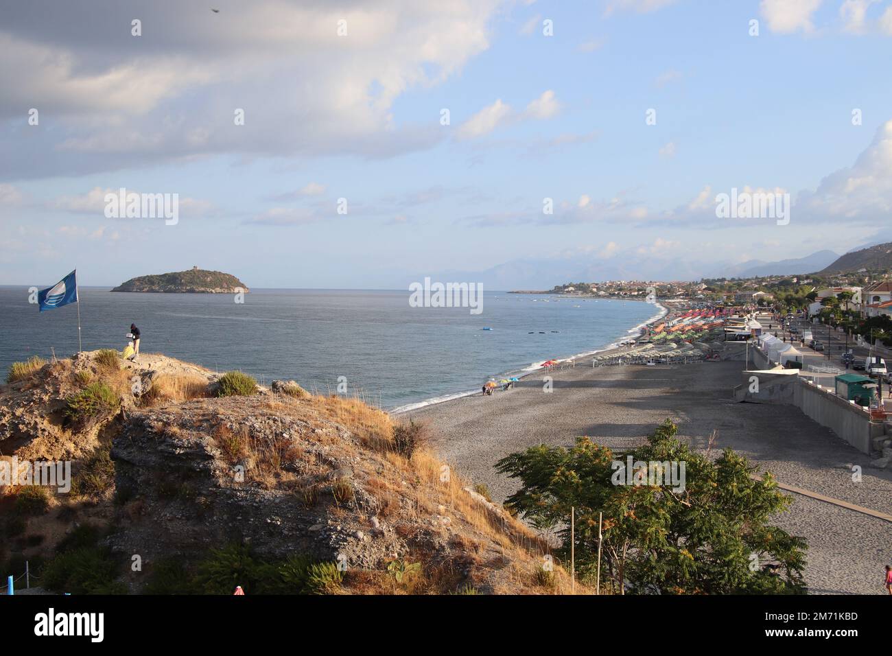 Vue sur la côte de la mer Tyrrhénienne Banque D'Images
