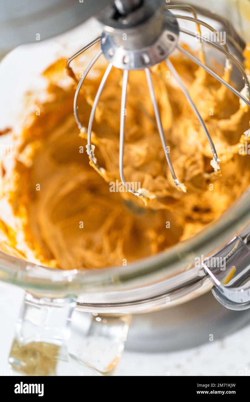 Glaçage à la crème au beurre Dulce de leche Banque D'Images