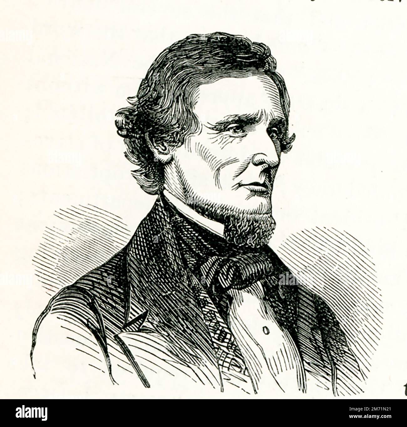 Efferson Davis a été président de la Confédération de 1861 à 1865. Banque D'Images