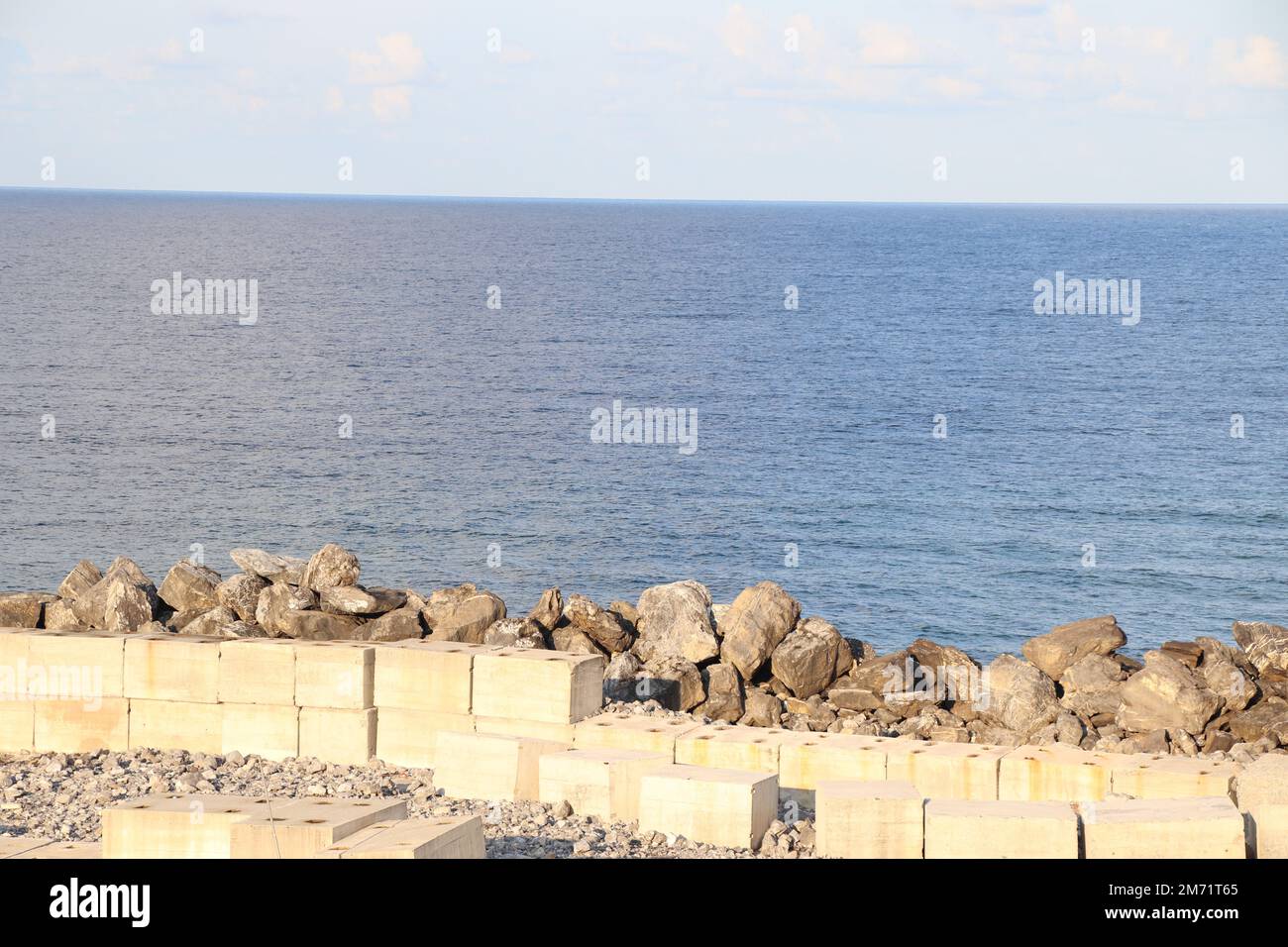 Vue sur la côte de la mer Tyrrhénienne Banque D'Images