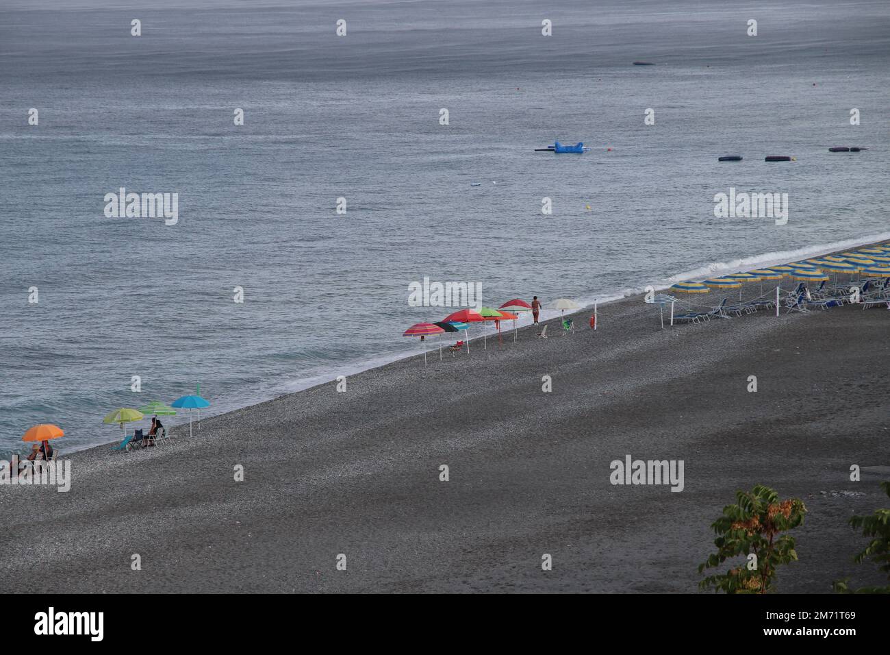 Vue sur la côte de la mer Tyrrhénienne Banque D'Images