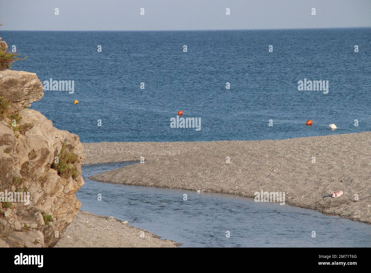 Vue sur la côte de la mer Tyrrhénienne Banque D'Images