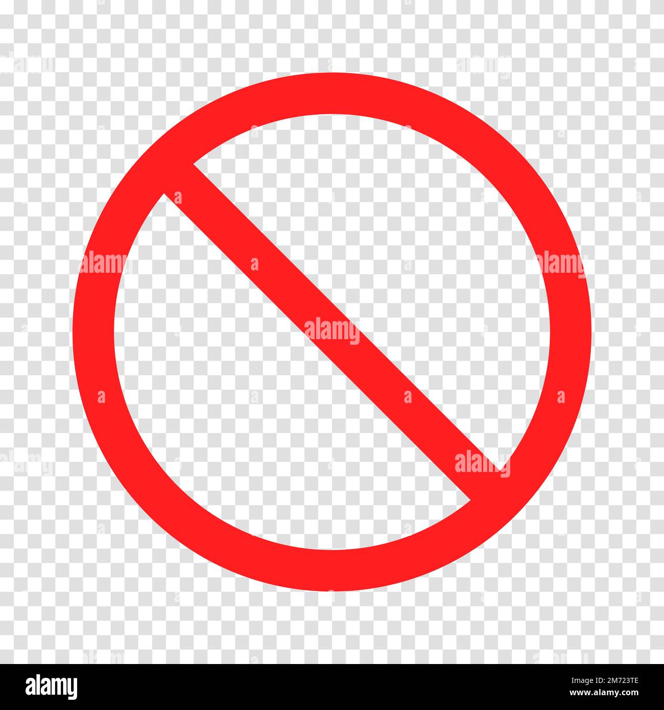 Symbole d'interdiction. L'entrée de l'avertissement est interdite. Encerclez l'icône d'avertissement rouge. Signe non autorisé. Illustration de la signalisation routière de style plat. Vecteur Illustration de Vecteur