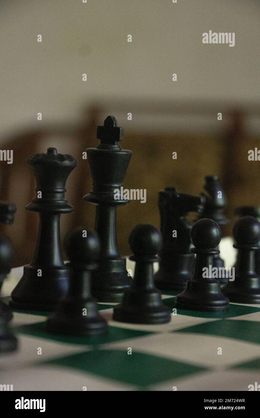 Jeu d'échecs en intérieur Banque D'Images