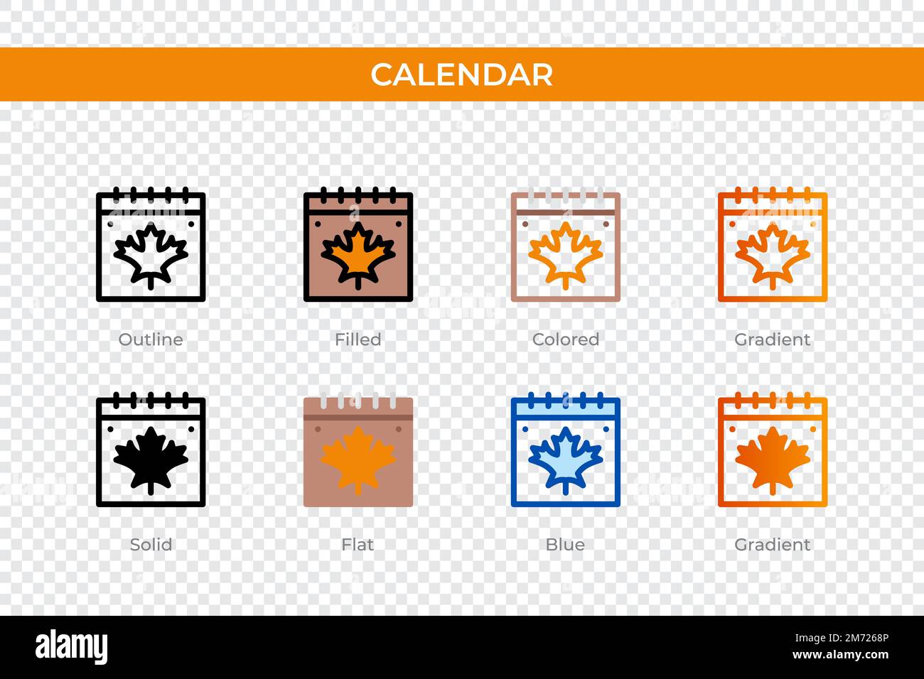 icône de calendrier dans un style différent. icônes de vecteur de calendrier conçues en contour, uni, coloré, rempli, dégradé, et un style plat. Symbole, logo illustrati Illustration de Vecteur