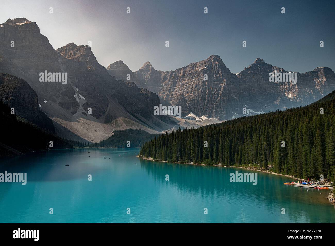 Lac Moraine, Alberta, Canada Banque D'Images