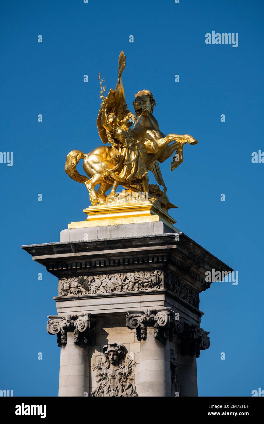 Pont Alexandre iii à Paris, France Banque D'Images