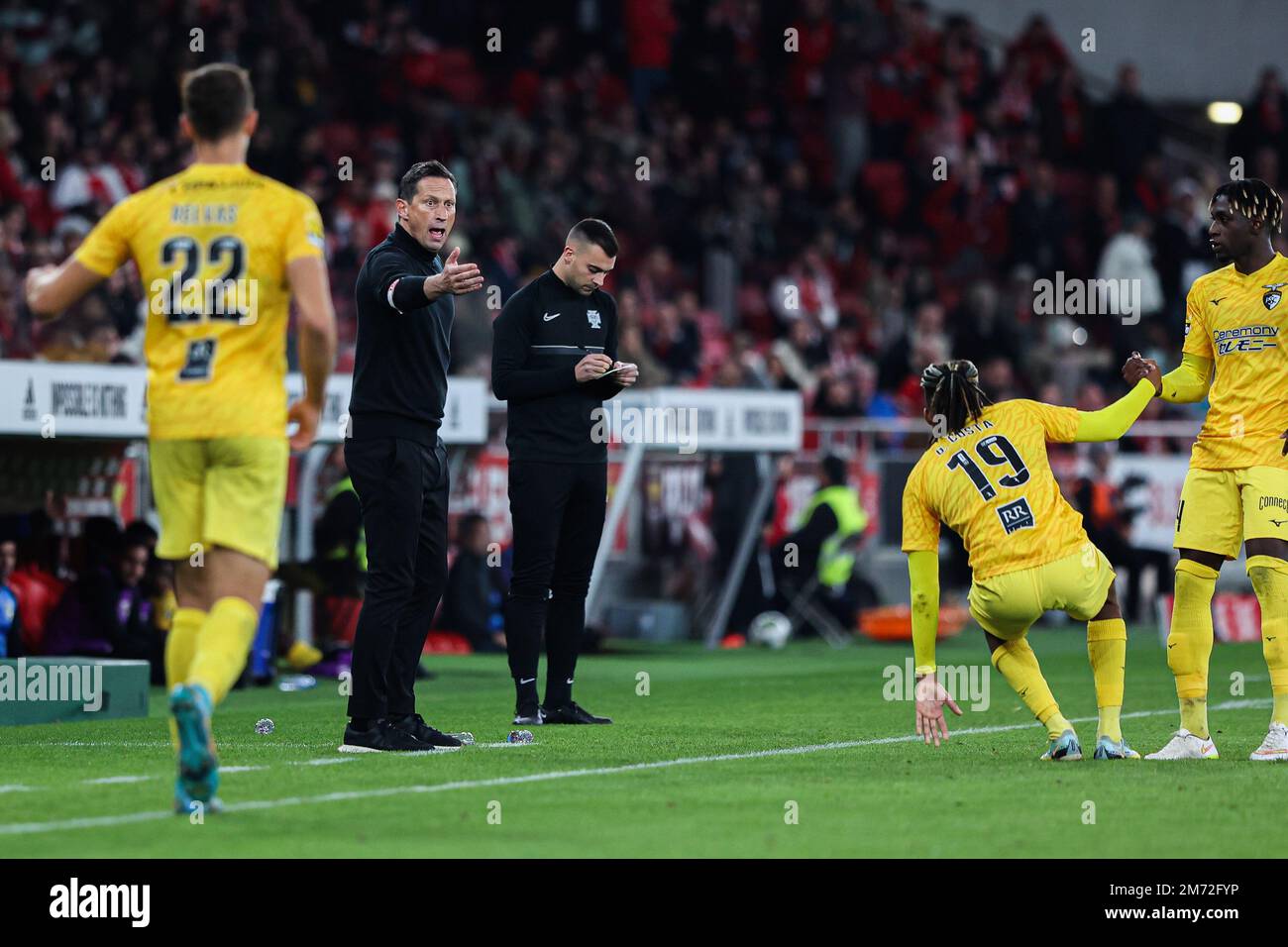 Entraîneur Roger Schmidt de SL Benfica (L2) pendant le match de Bwin de la Ligue Portugal entre SL Benfica et Portimonense SC à Estadio da Luz à Lisbonne. (Note finale: SL Benfica 1 : 0 Portimonense SC) (photo de David Martins / SOPA Images/Sipa USA) Banque D'Images