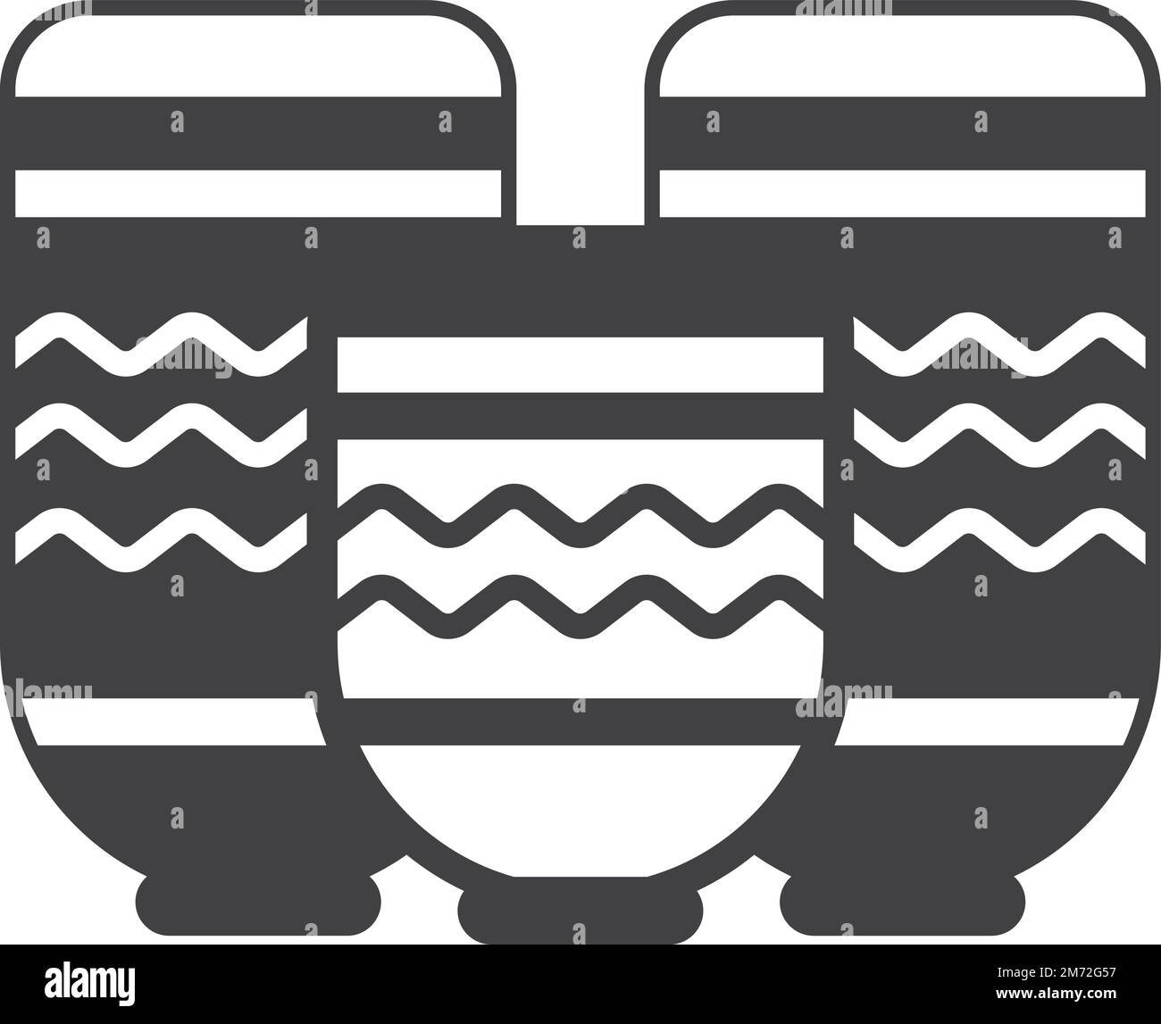 illustration du tambour tribal dans un style minimal isolé sur l'arrière-plan Illustration de Vecteur