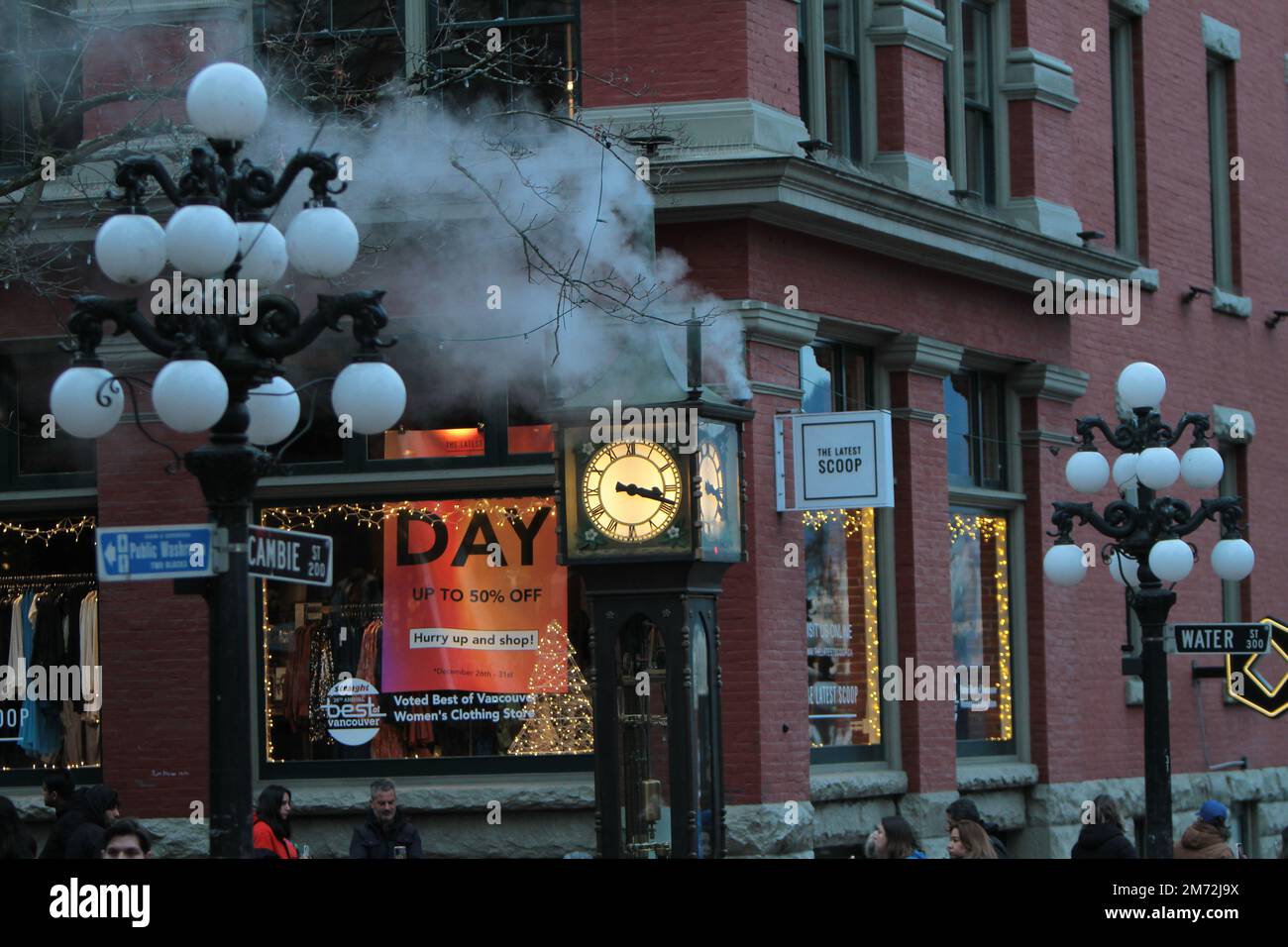 Horloge à vapeur gastown à Vancouver Canada Banque D'Images