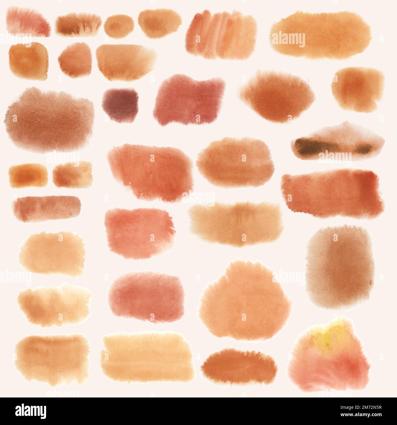 Ensemble de vecteurs de bannière aquarelle orange Illustration de Vecteur