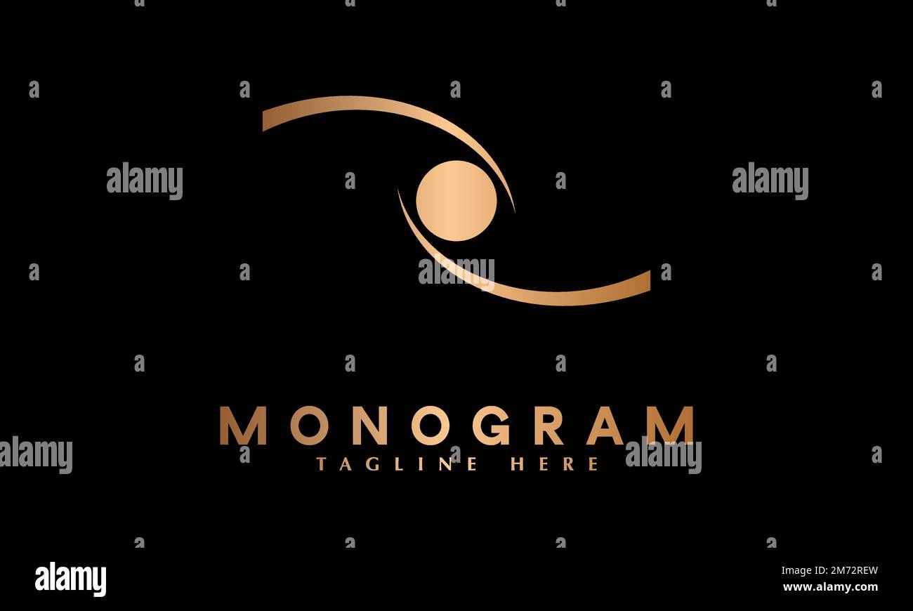 Modèle de monogramme vectoriel de logo Technology Eye Illustration de Vecteur