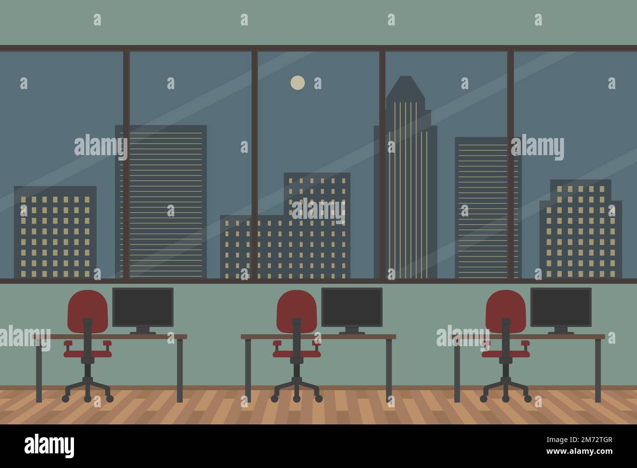 Intérieur de bureau. Personne. Vecteur Illustration de Vecteur