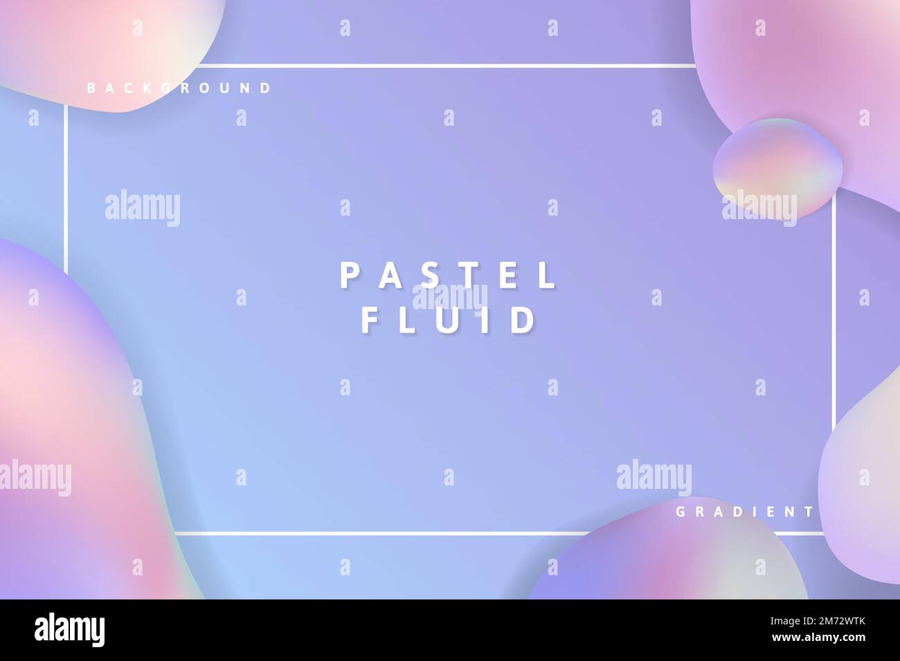 Cadre sur un vecteur de conception fluide pastel violet Illustration de Vecteur