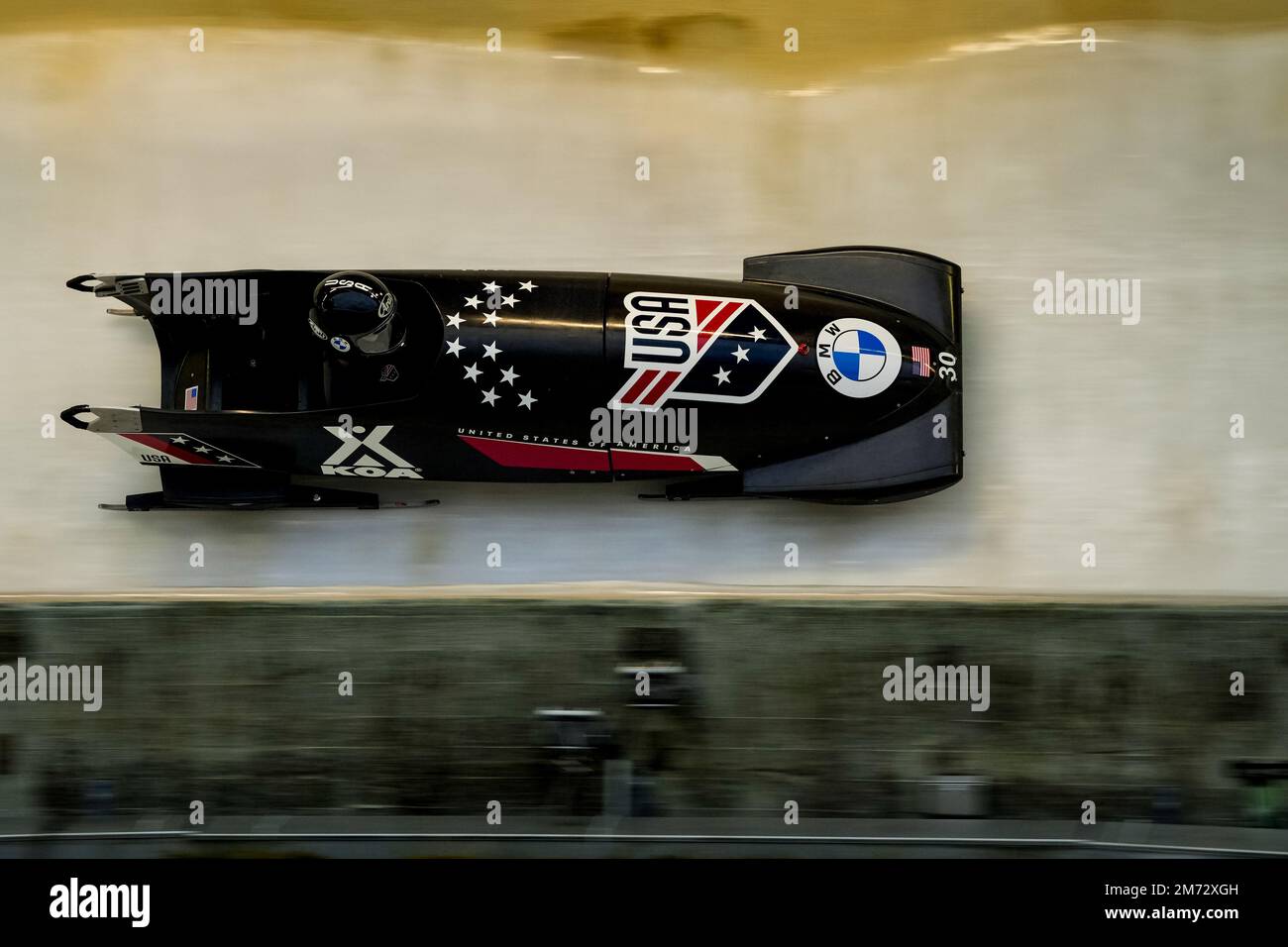 WINTERBERG, ALLEMAGNE - JANVIER 7 : Nicole Vogt, des États-Unis, participe au concours de la coupe du monde Bob et skeleton de la BMW IBSF à la Veltins-EisArena sur 7 janvier 2023 à Winterberg, en Allemagne (photo de Patrick Goosen/Orange Pictures) Banque D'Images