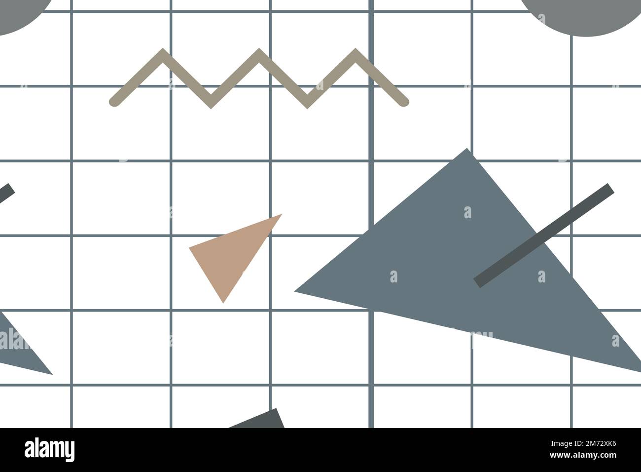 Vecteur d'arrière-plan à motif Memphis décoloré Illustration de Vecteur