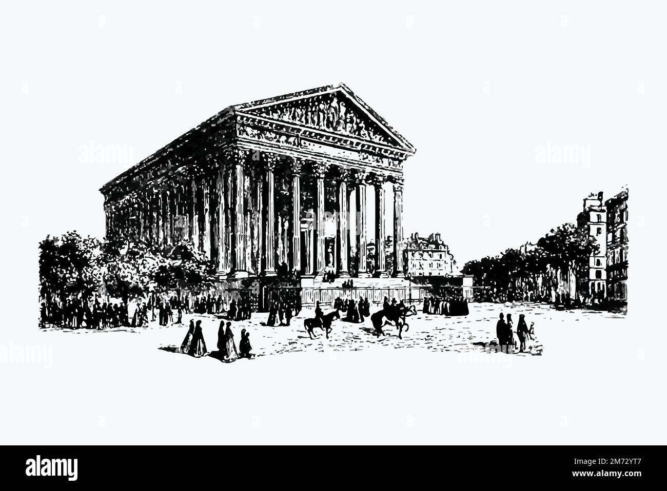 Église de la Madeleine à Paris illustration vecteur Illustration de Vecteur