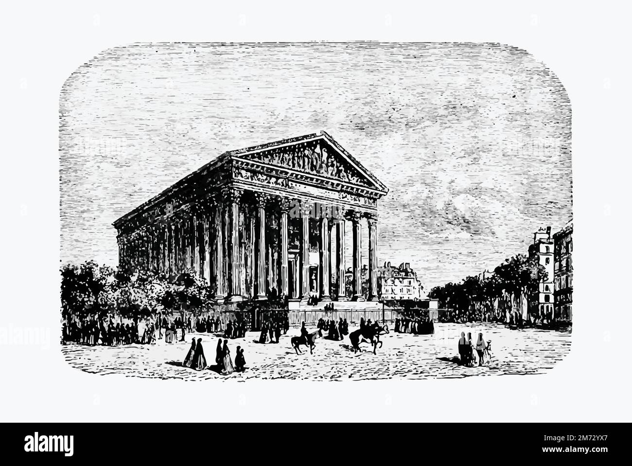 Église de la Madeleine à Paris illustration vecteur Illustration de Vecteur