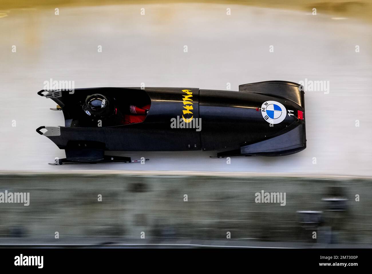 WINTERBERG, ALLEMAGNE - JANVIER 7 : Qing Ying de Chine participe au Monobob féminin lors de la coupe du monde Bob & Skeleton de BMW IBSF à la Veltins-EisArena sur 7 janvier 2023 à Winterberg, Allemagne (photo de Patrick Goosen/Orange Pictures) Banque D'Images