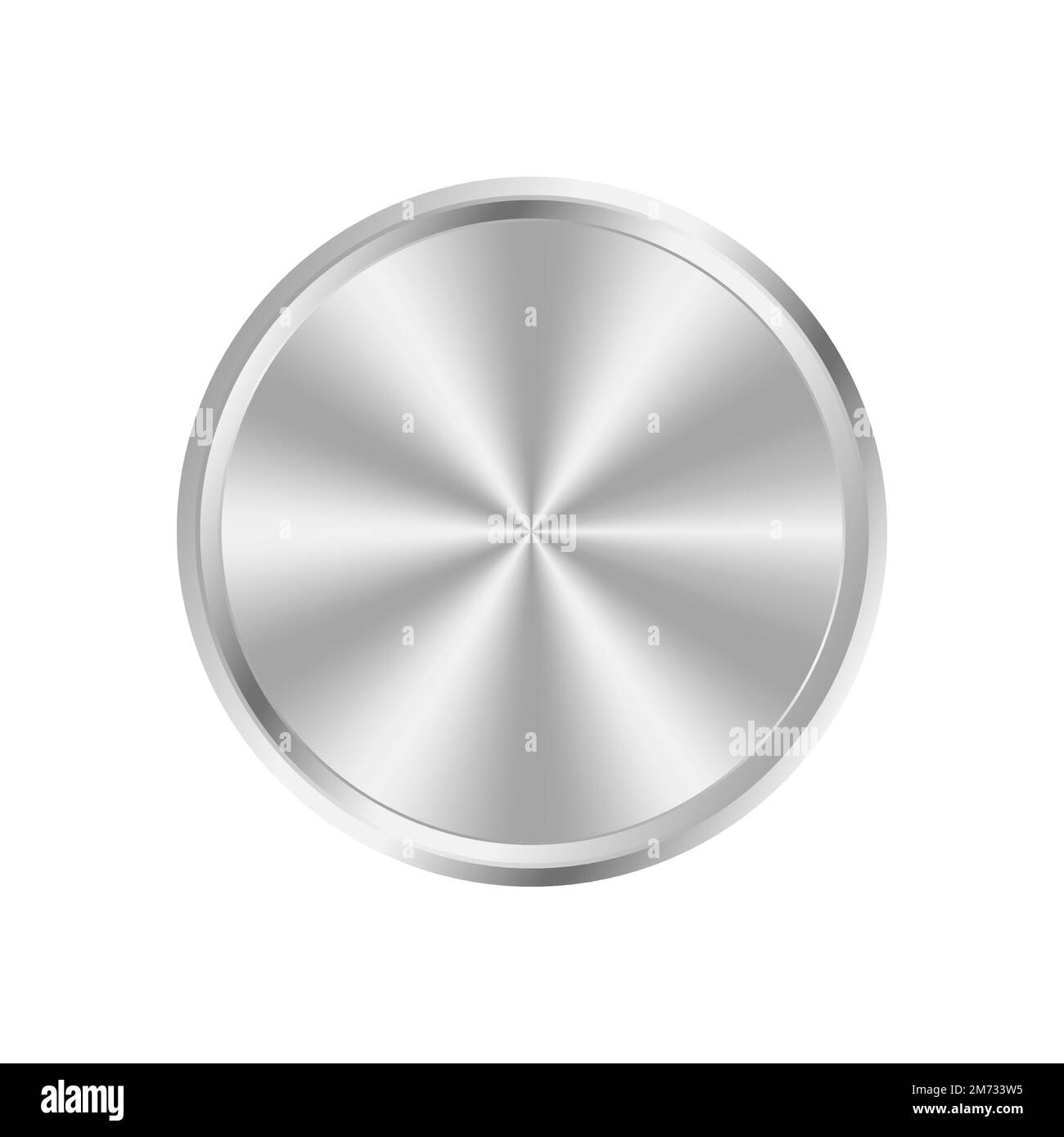 Fond de plaque cercle argenté. Médaille ronde en métal argenté. Bouton élément lumineux métallique. Illustration vectorielle Illustration de Vecteur