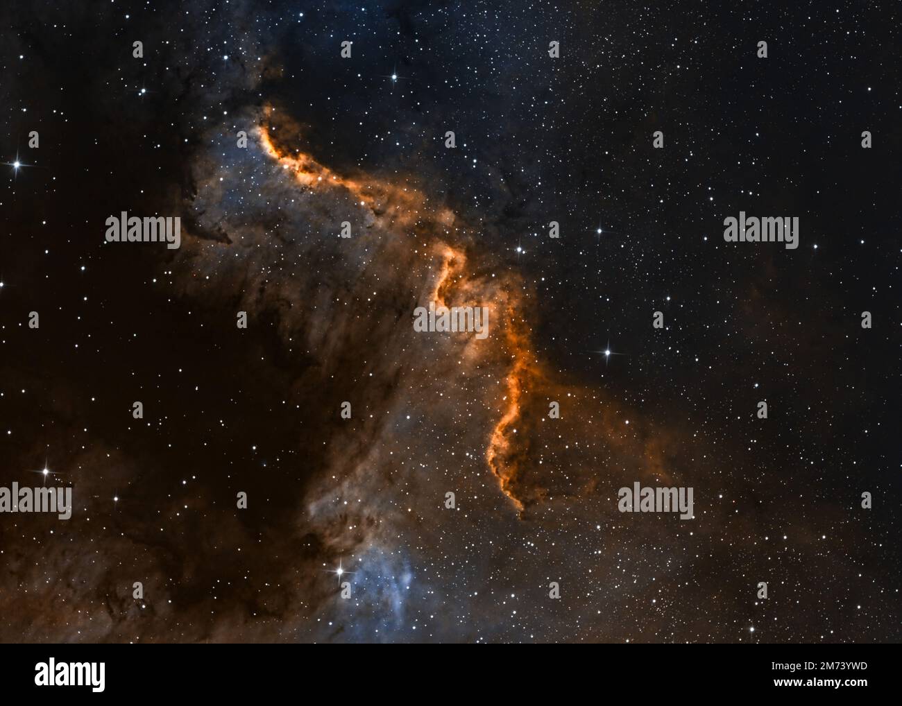 Une vue à couper le souffle de Cygnus Wall star formation - papier peint astronomique Banque D'Images