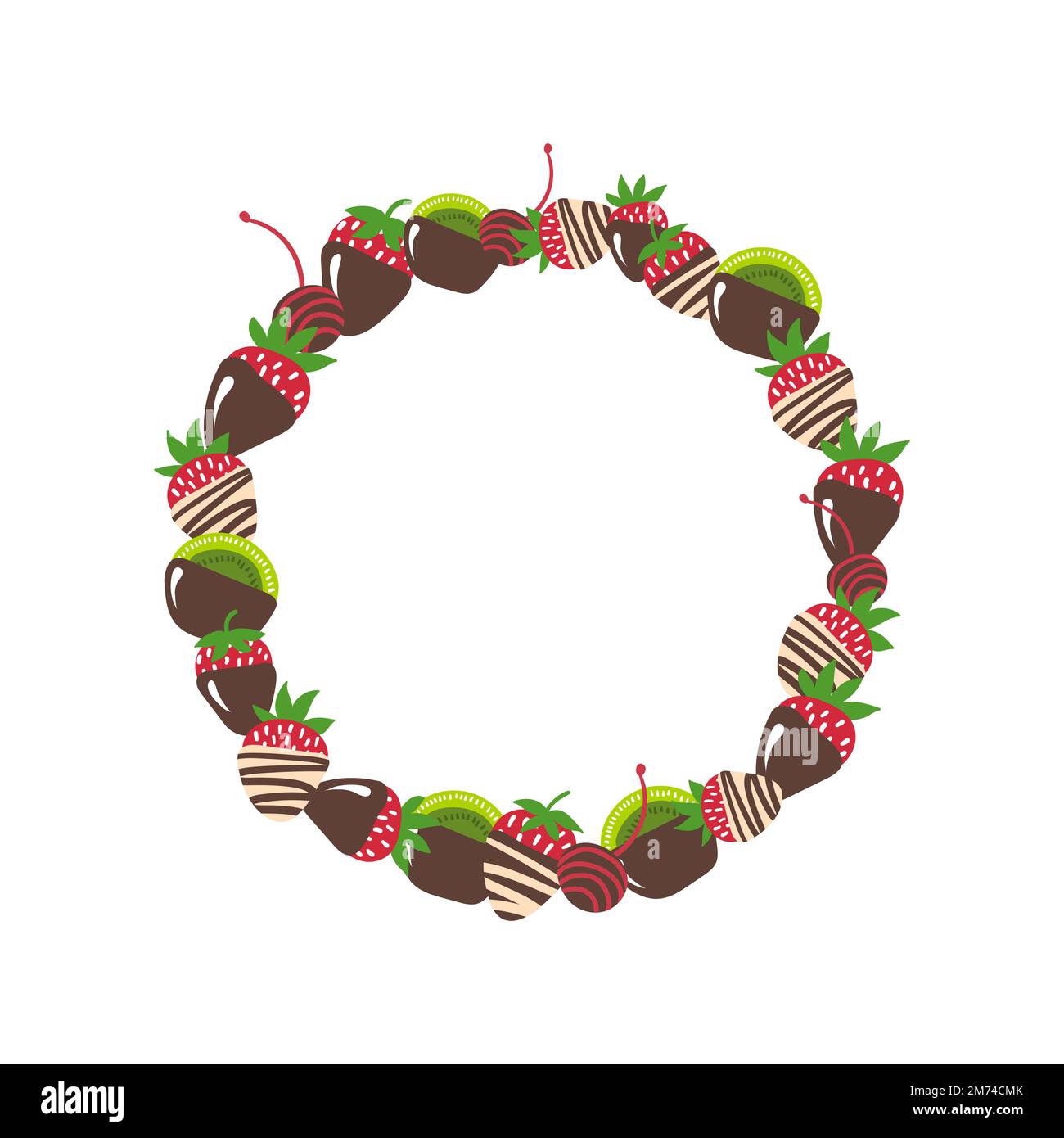 Cadre de fraises vectorielles Illustration de Vecteur