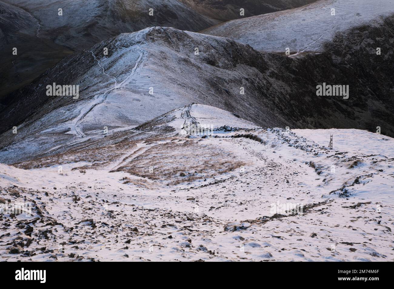 Sand Hill vue de Grisedale Pike dans le nord Lake District, Cumbria, Royaume-Uni Banque D'Images