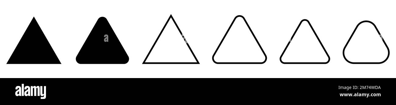 Icônes de triangle. Illustration vectorielle isolée sur fond blanc Illustration de Vecteur