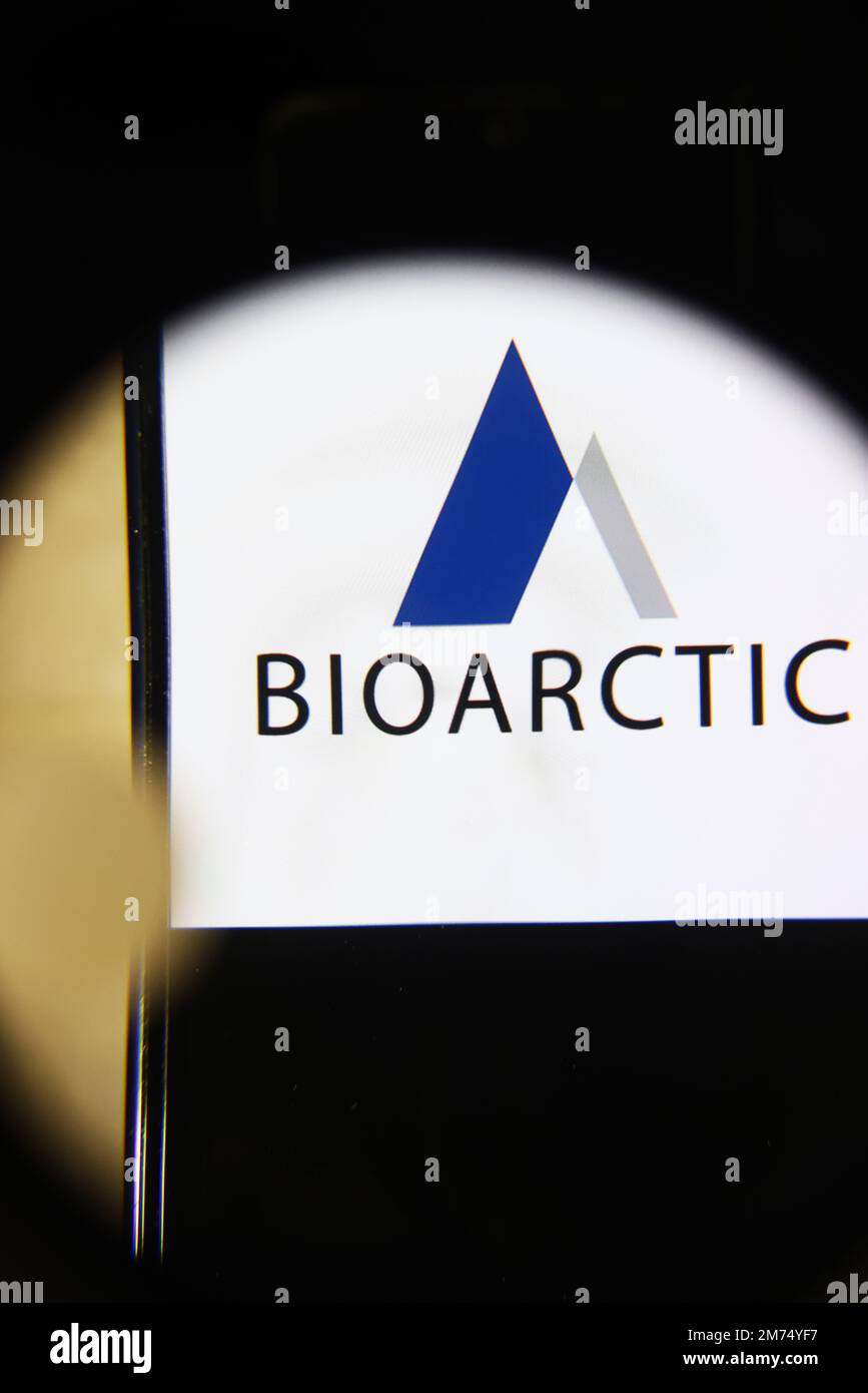 Logo Bioarctic. Bioarctic AB est une société suédoise de recherche pharmaceutique. Depuis 2017, elle est cotée à la Bourse de Stockholm. Banque D'Images