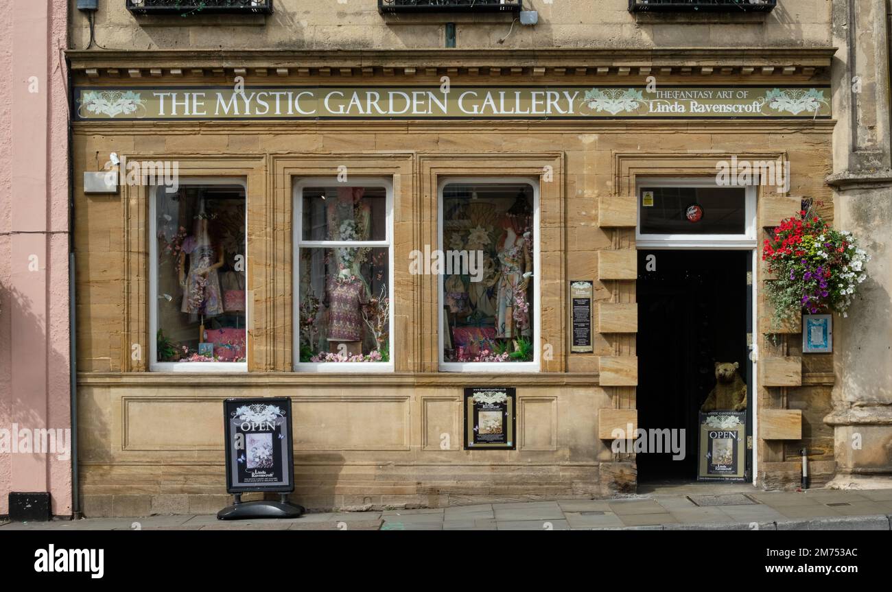 Galerie d'art Mystic Garden Glastonbury Banque D'Images