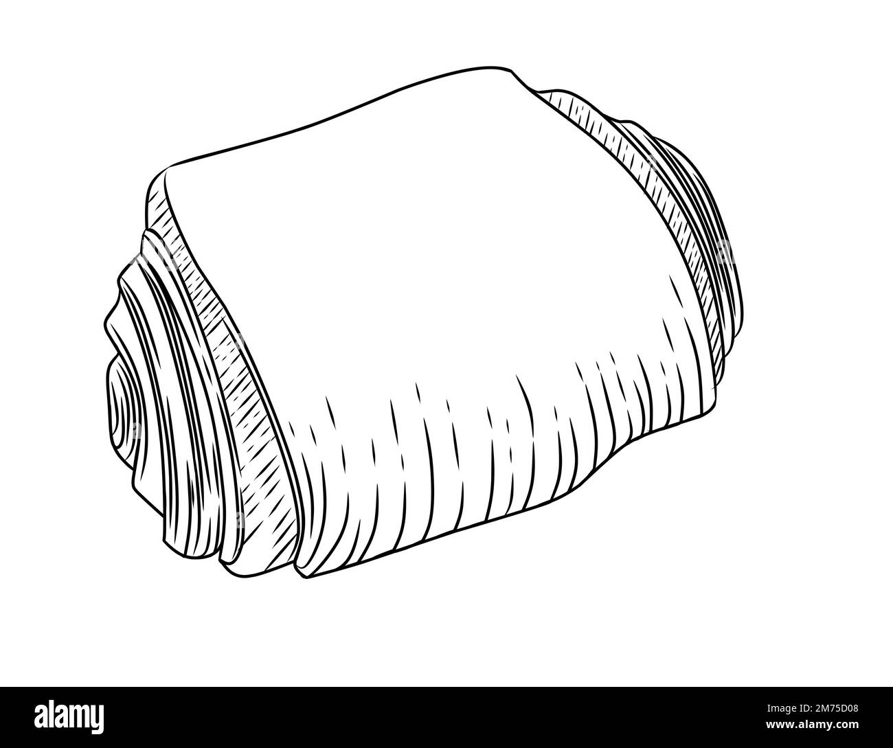 Illustration vectorielle de style pain de graines de pavot fraîches et savoureuses, isolée sur fond blanc Illustration de Vecteur