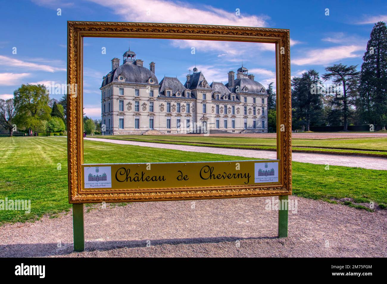 Le Château de Cheverny est un château de la Loire situé sur la commune de Cheverny dans la région Centre Val de Loire. France. Banque D'Images