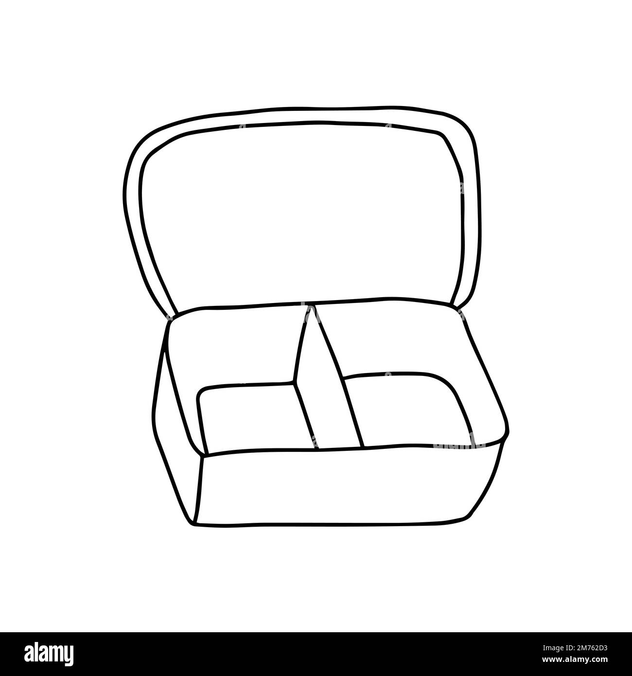 Illustration de la boîte à lunch écologique Doodle Illustration de Vecteur