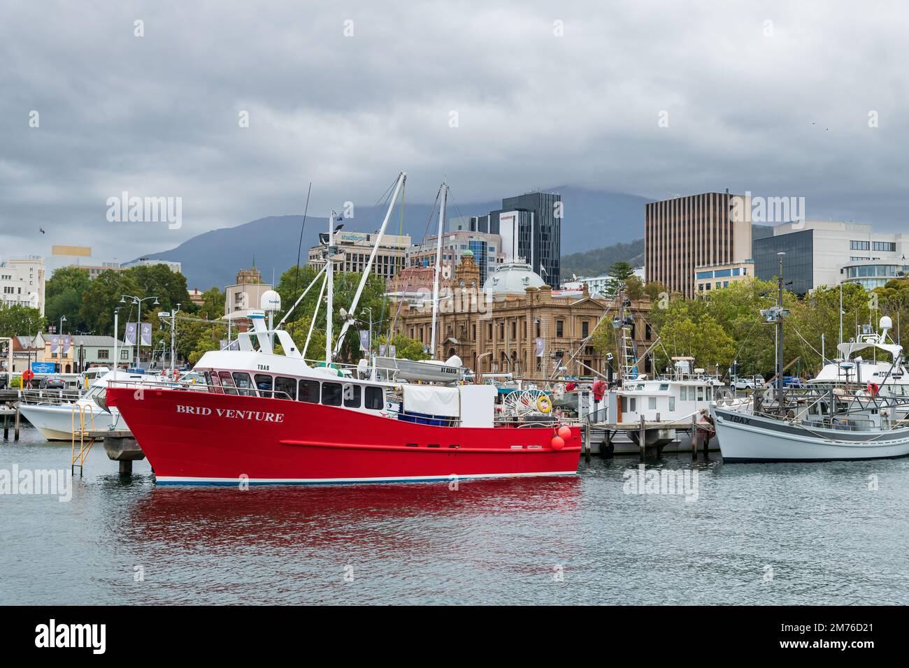 HOBART, TASMANIE, AUSTRALIE. 06 mars 2022. Le bateau de pêche Brid Venture amarré au quai Victoria, Hobart. Banque D'Images