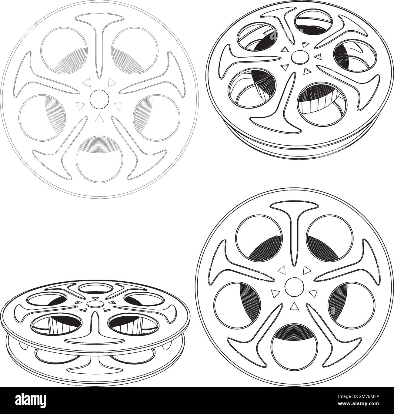 Vecteur de bobine de film Illustration de Vecteur