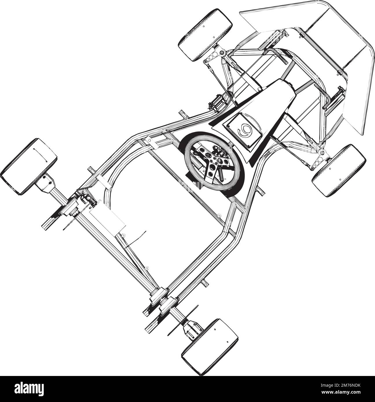 Carting car Vector Illustration de Vecteur