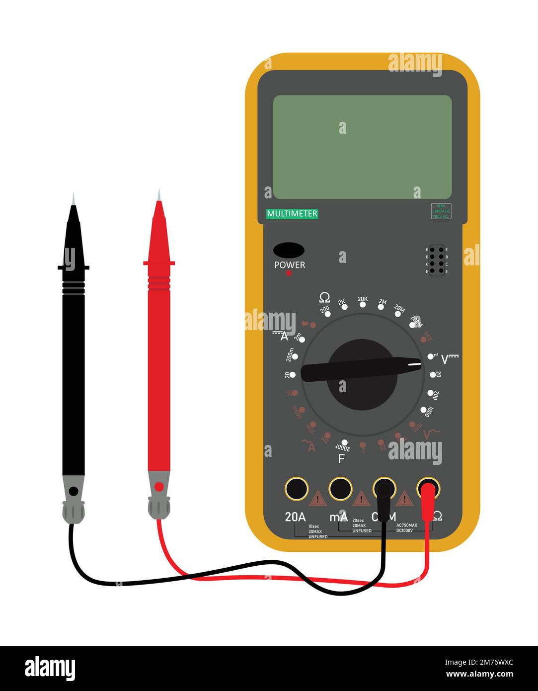 conception vectorielle d'un multimètre numérique Illustration de Vecteur
