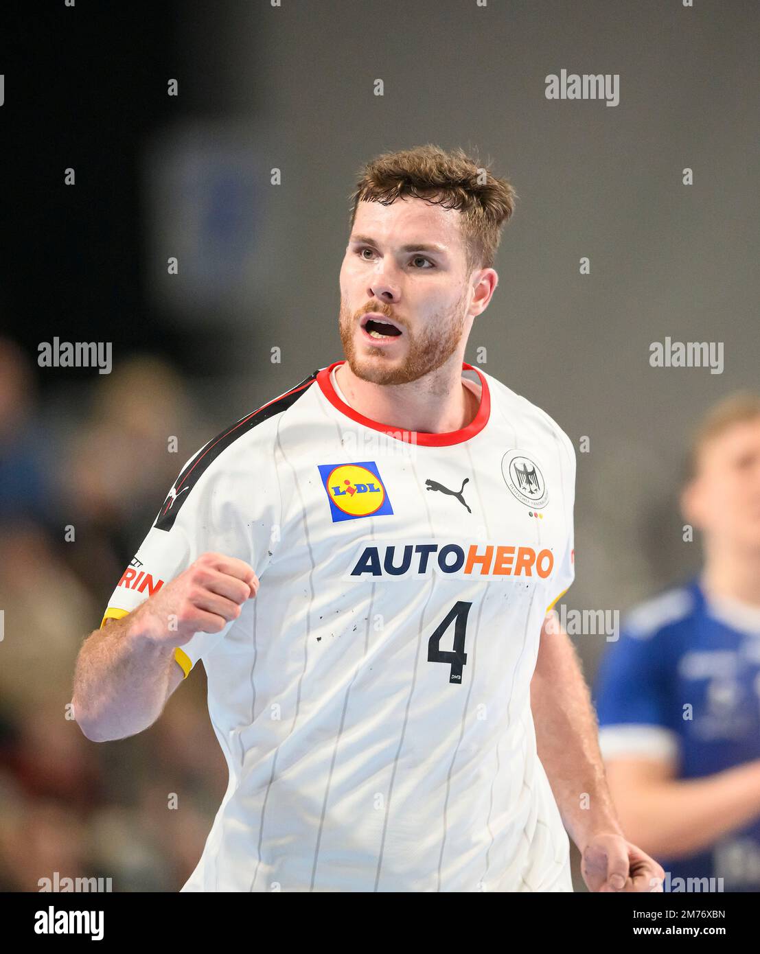 Jubilation Johannes GOLLA (GER) Handball Laenderspiel der hommes