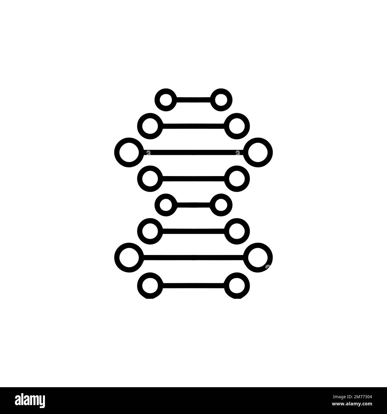 L'icône de DNA Science Glyph. Simple style d'analyse génétique hôpital grande vente affiche de fond symbole. Gen analyse hôpital marque logo élément de conception. Illustration de Vecteur