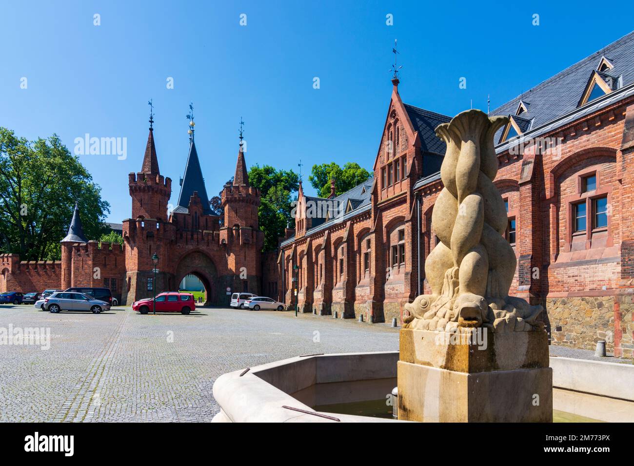 Hradec nad Moravici (Grätz) : Château rouge à Moravskoslezsky, région morave-silésienne, région Mährisch-Schlesische, Tchèque Banque D'Images