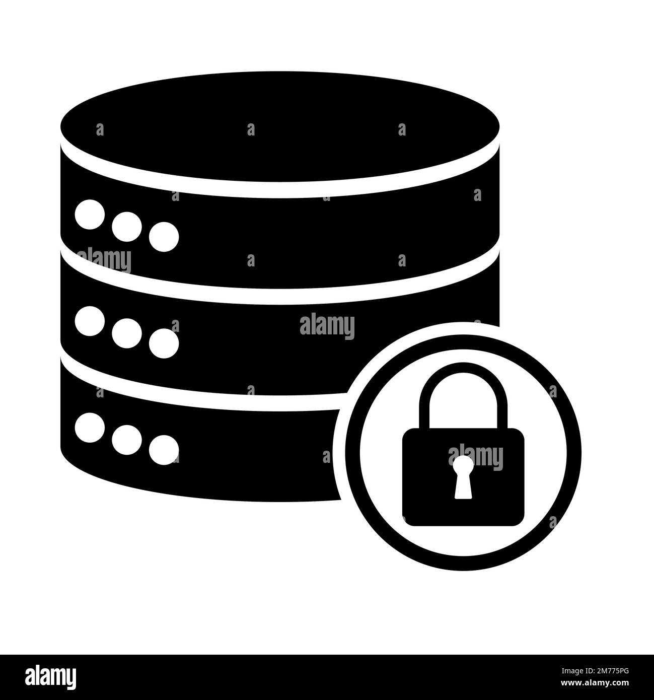Icône de stockage de la base de données, symbole de données Cloud du serveur de réseau Internet, illustration du vecteur du système de connexion . Illustration de Vecteur